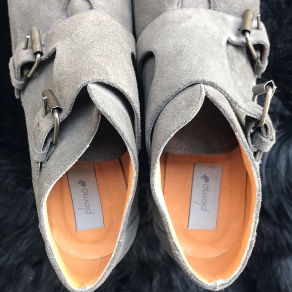 Plomo Suede Platform Peep-toes - Picture 4 of 5